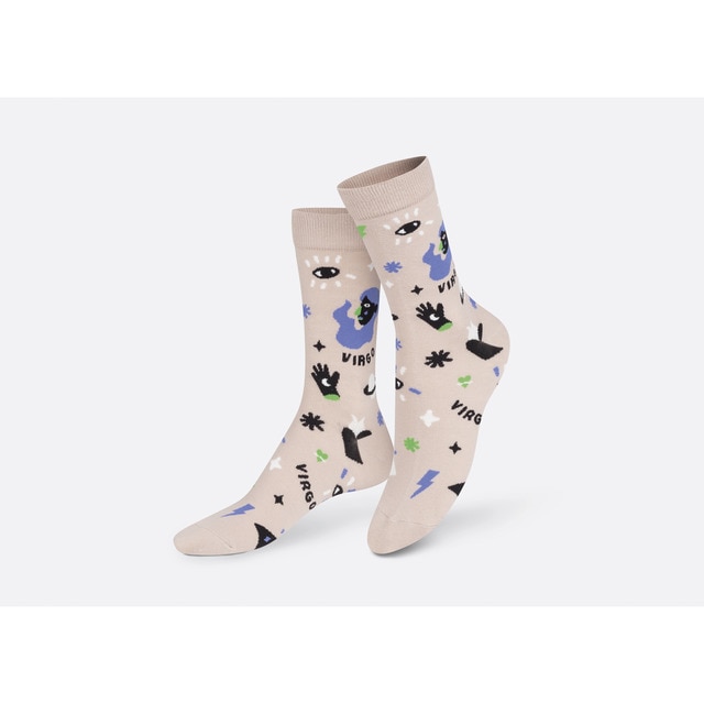 Imagem 0 de Meias Eat My Socks Zodíaco Virgem Tamanho Único - Bege