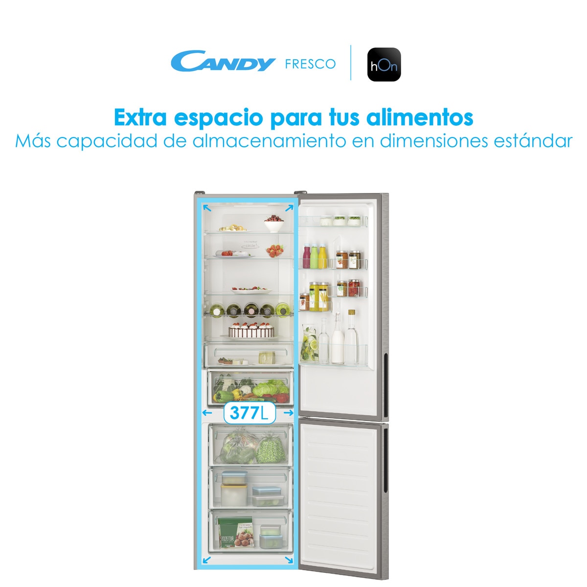 Frigorífico Combi Candy Total No Frost - CCE7T620EX Inox-6