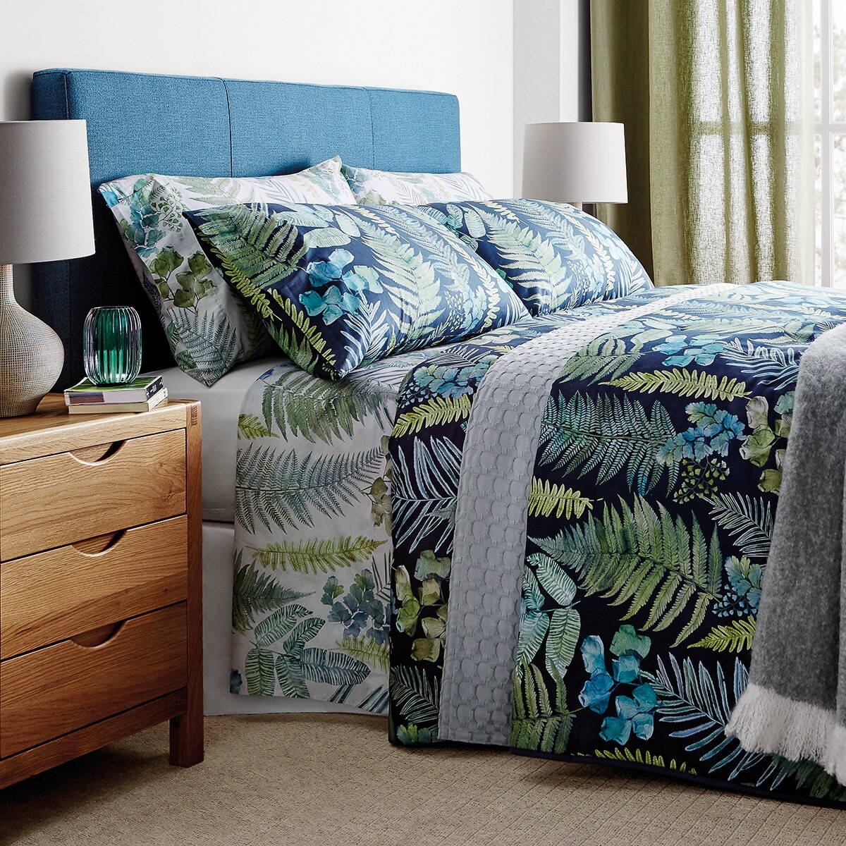 Cabeceira de Cama de Casal Estofada Turim Bérgamo / Oceano-4