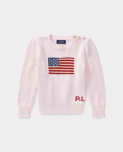 Imagen 0 de Jersey de niña en rosa con bandera