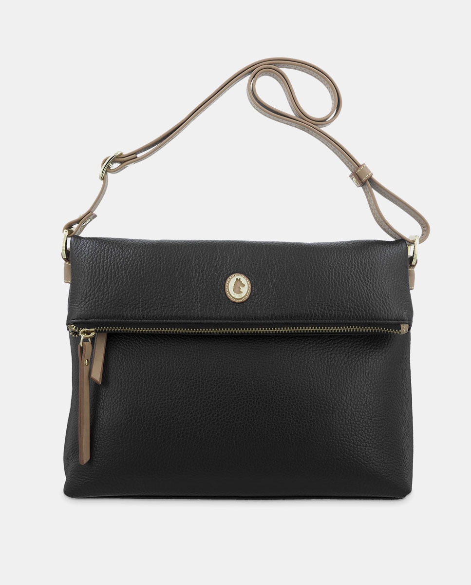 Sac à bandoulière avec applique métallique de la marque