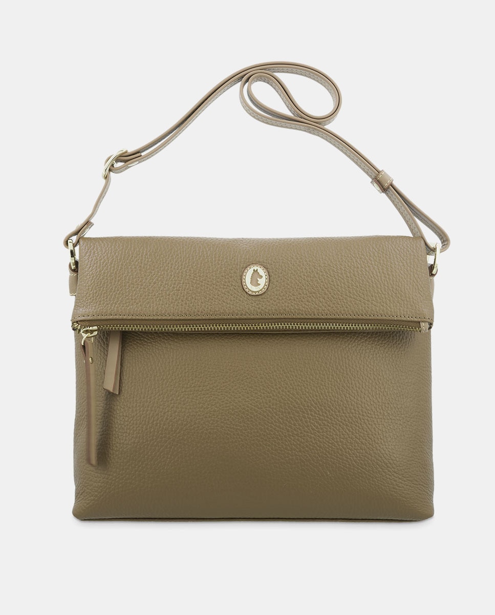 Sac à bandoulière avec applique métallique de la marque