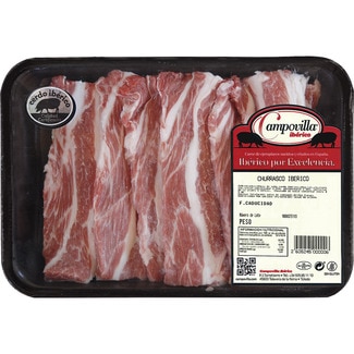 churrasco de cerdo ibérico fresco peso aproximado bandeja 450 g - Campovilla