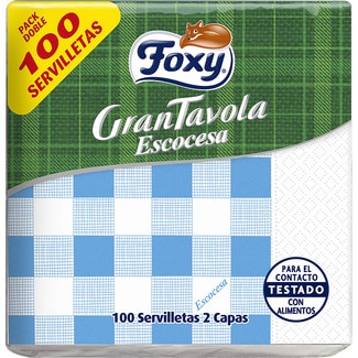 servilletas de papel Gran Tavola colores surtidos 2 capas 33x33 cm paquete 100 unidades - Foxy