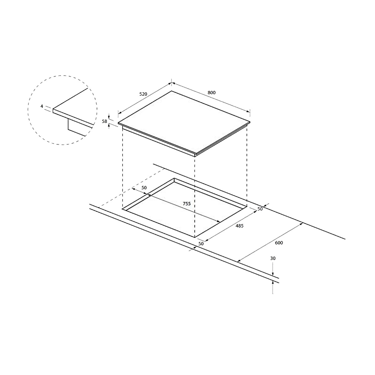 Placa inducción Haier WIFI Zona Flex y 6 zonas Series 6- HAMTSJ86MC/1 Negro-2