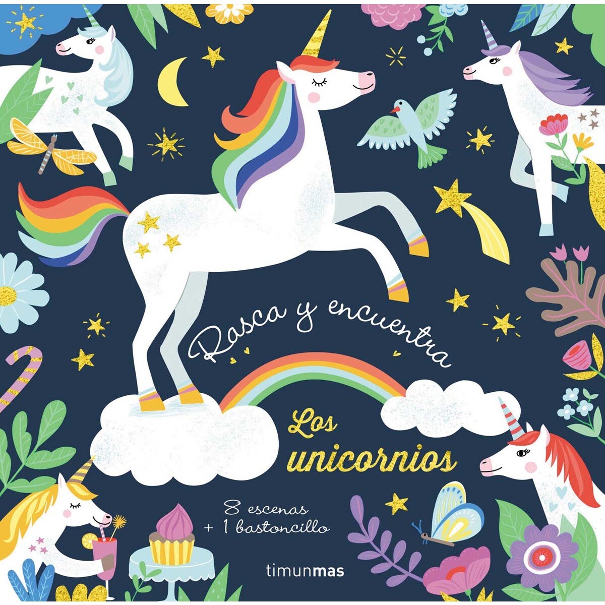 Imagem 0 de Rasca y encuentra. Los unicornios: 8 escenas + 1 bastoncillo(Tapa dura)