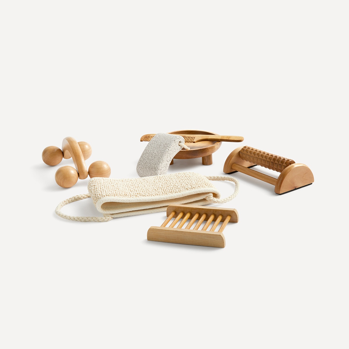 Peine de mano con mango de bambú Kida El Corte Inglés Natural-5