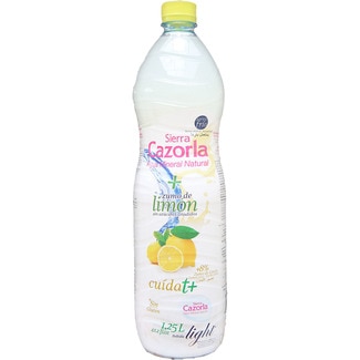 agua mineral natural sin gas con zumo de limón botella 1,25 l - Sierra Cazorla