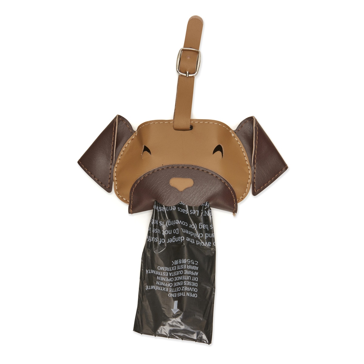 Dispensador de Sacos para Cães Castanho-2