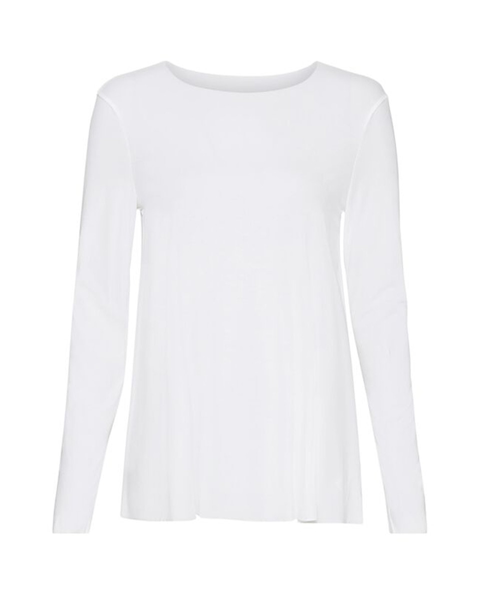 Camisola de Malha Aurora com Acabamento Mate e em Materiais Sustentáveis Branco-1