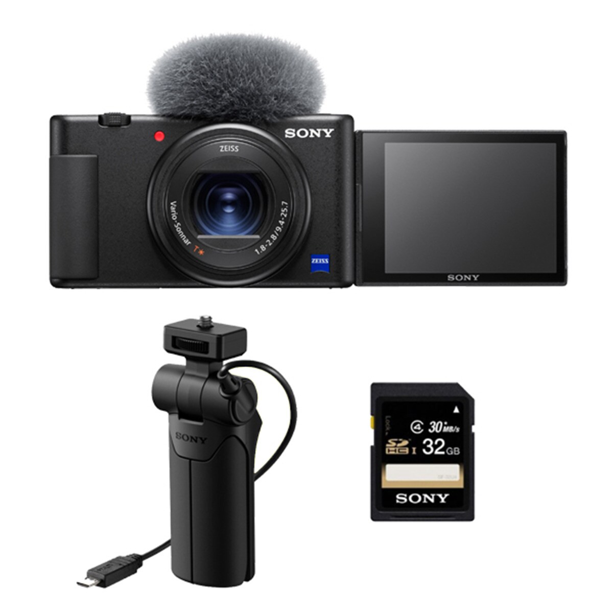 Sony ZV-1 cámara compacta para vlogging con vídeo 4K + Empuñadura VCT-SGR1 + Tarjeta SD 32 GB(ZV1KIT.YE) 1