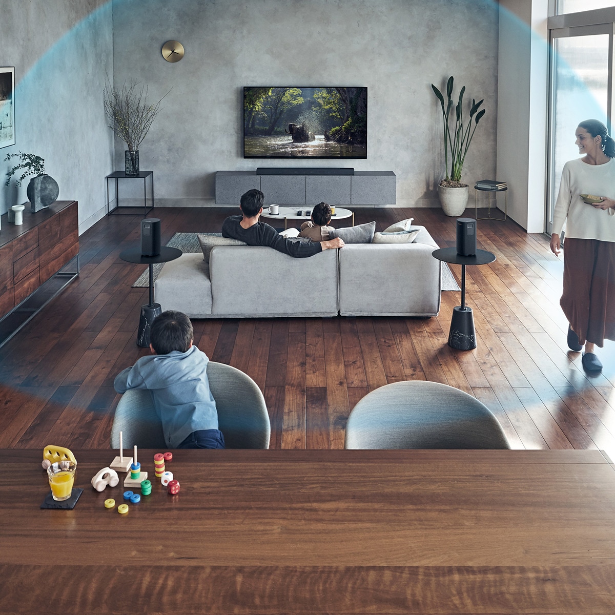 Altavoces traseros inalámbricos Sony SA-RS5 con batería integrada Negro-6
