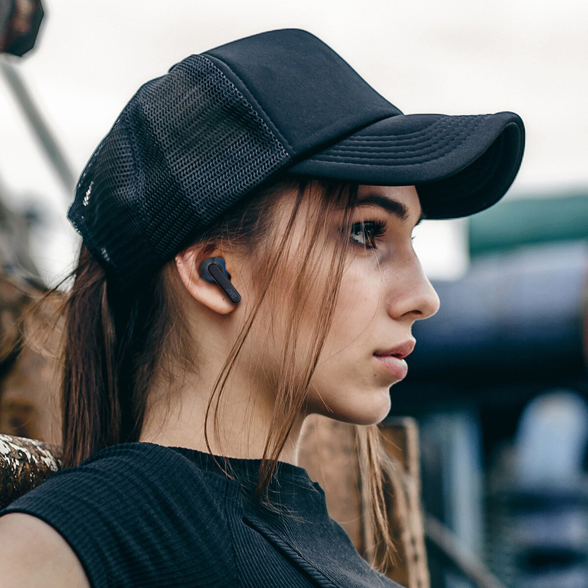 Auriculares de botón JVC HA-A9T-A-E True Wireless con micrófono Azul / Negro-5