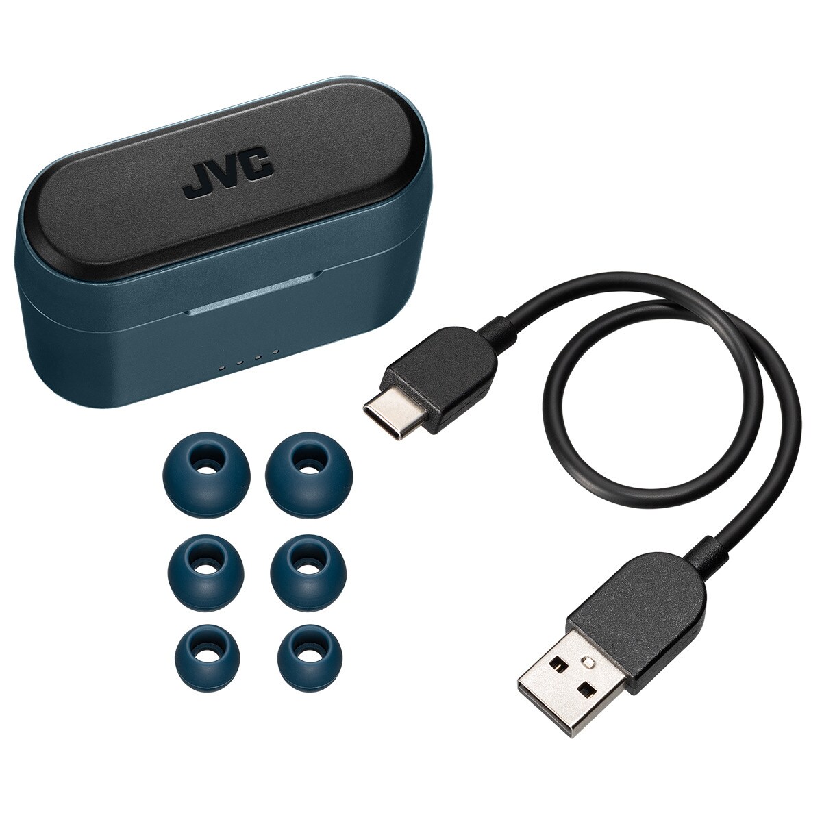 Auriculares de botón JVC HA-A9T-A-E True Wireless con micrófono Azul / Negro-3