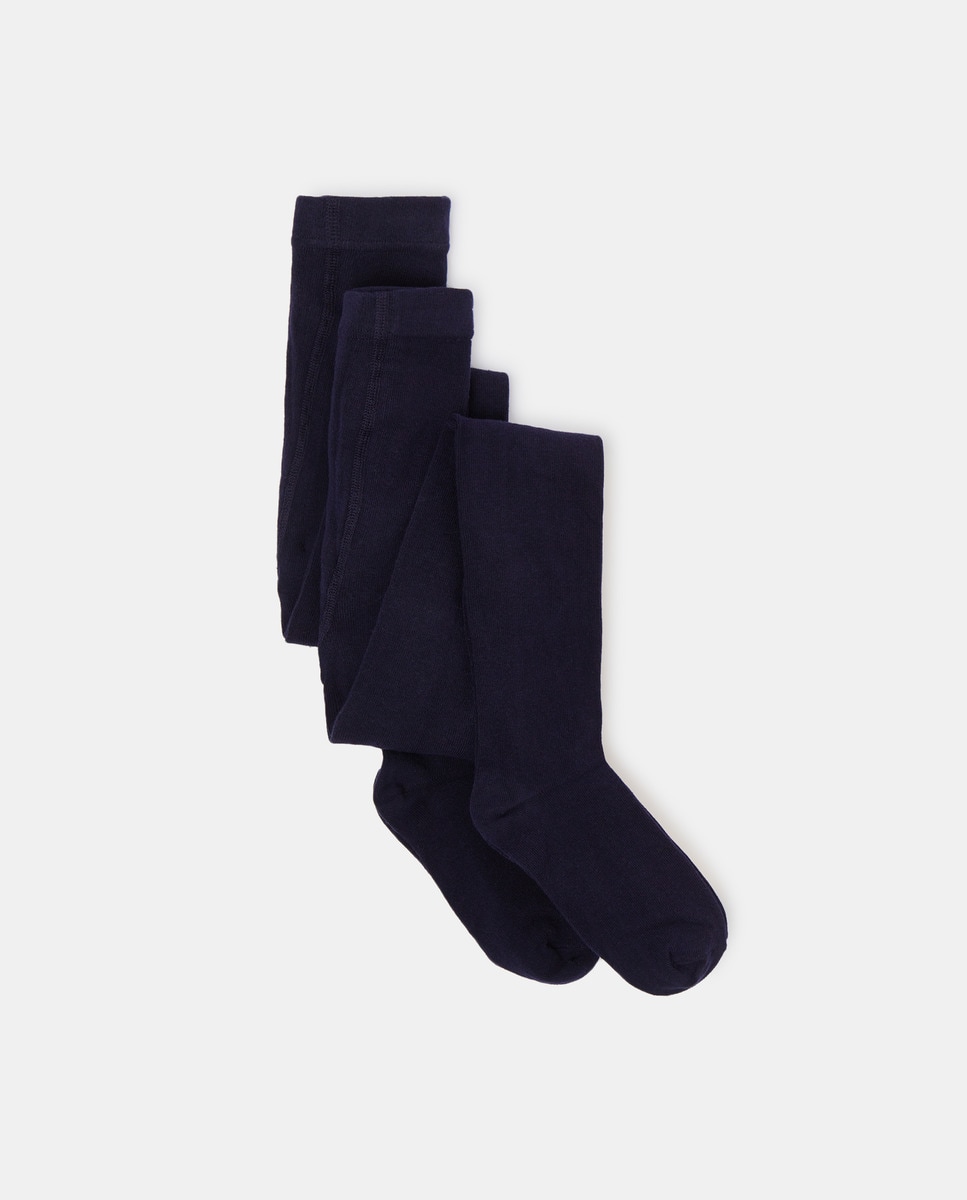 Pack de 2 leotardos infantiles lisos Azul marino-1