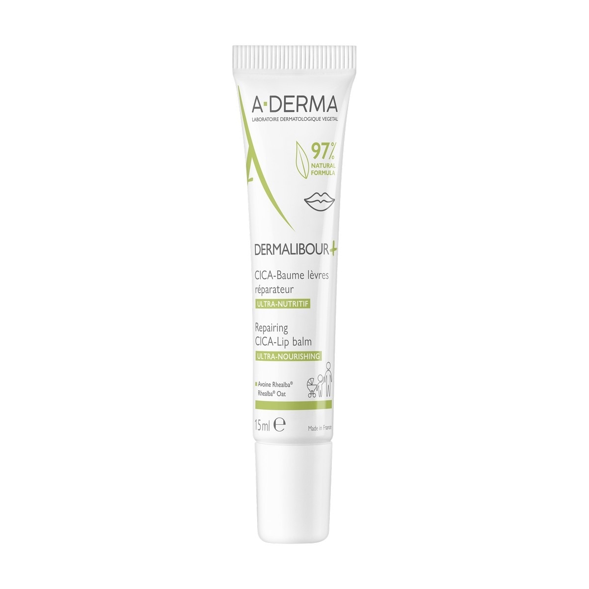 Bálsamo Labial Reparador Dermalibour+ CICA - 15 ml 1