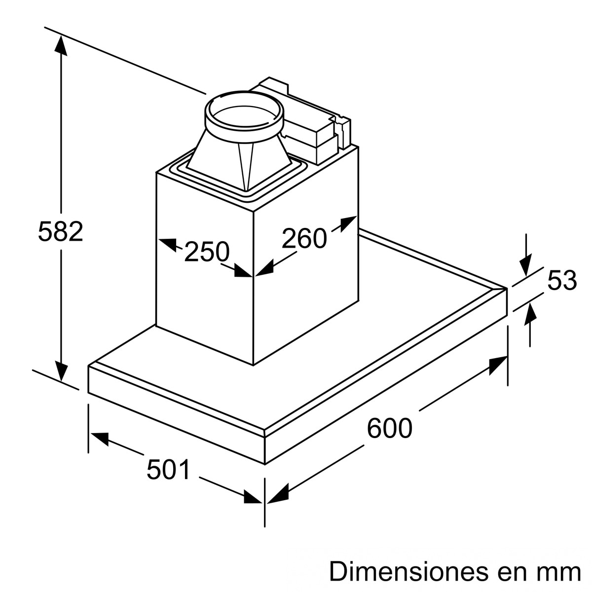 Campana decorativa Balay 3 niveles de extracción - 3BC065MX Acero Inox-2