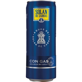 agua mineral natural con gas lata 33 cl - Solan De Cabras