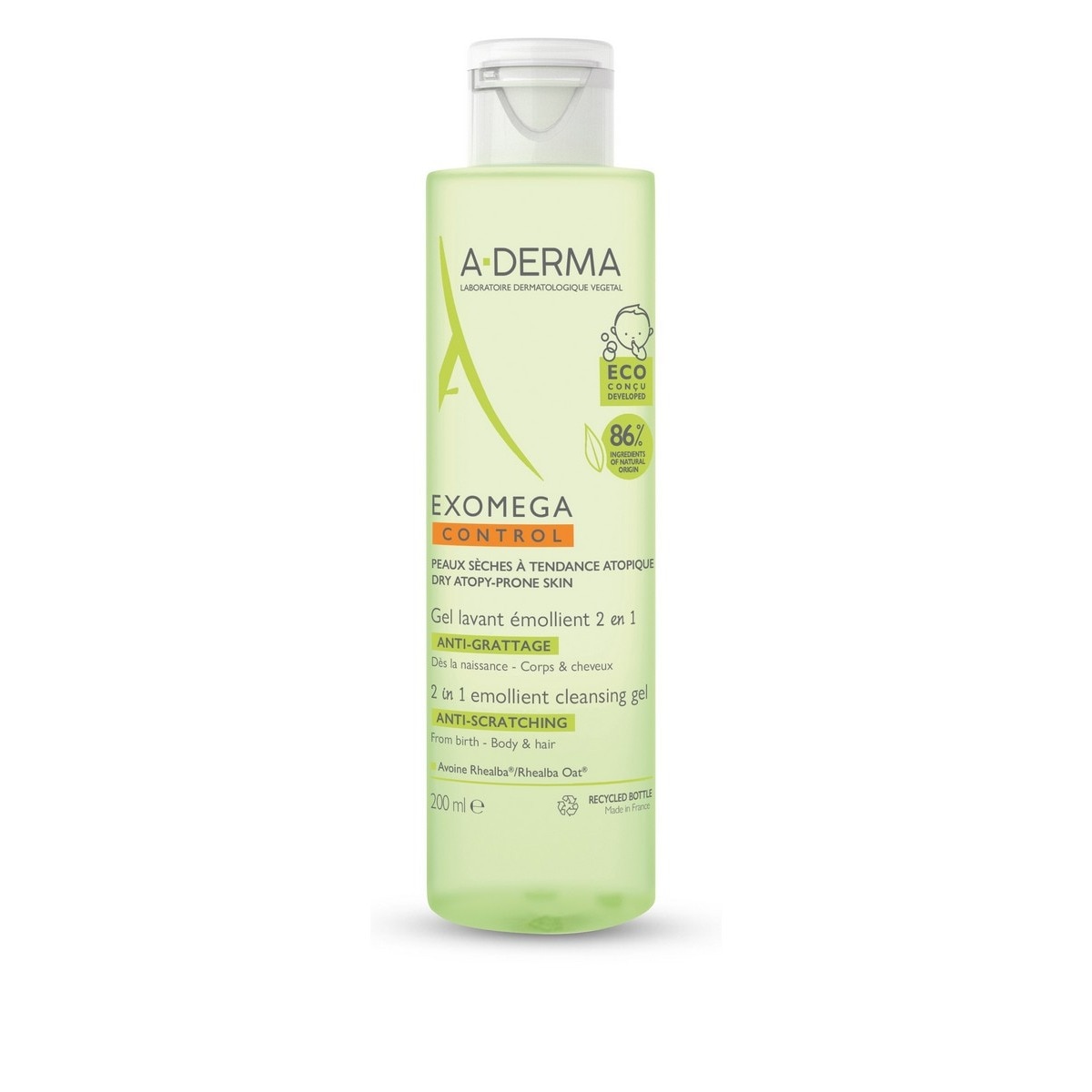 Gel Corpo e Cabelo Exomega Control - 200 ml 1