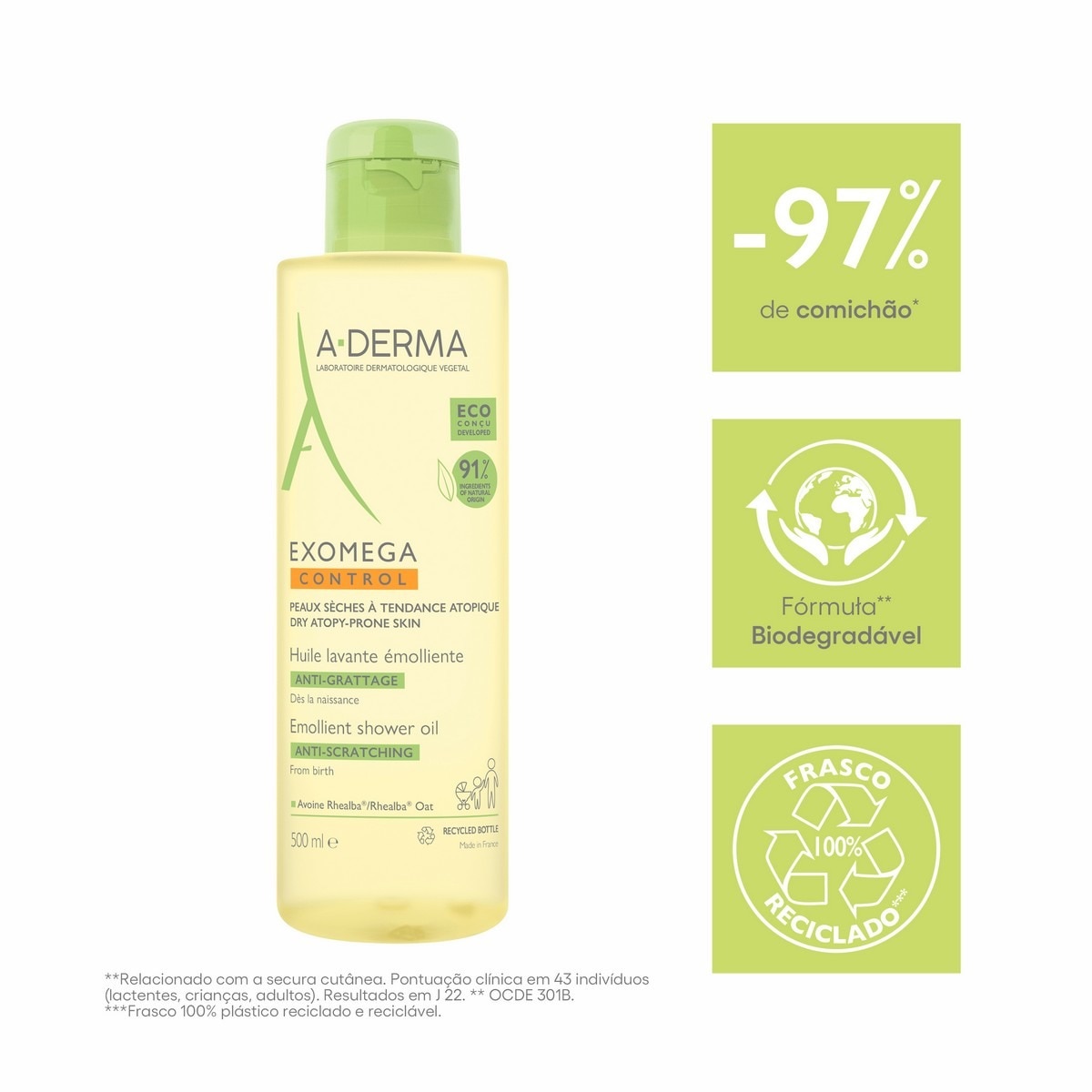 Óleo de Duche Exomega Aderma 4