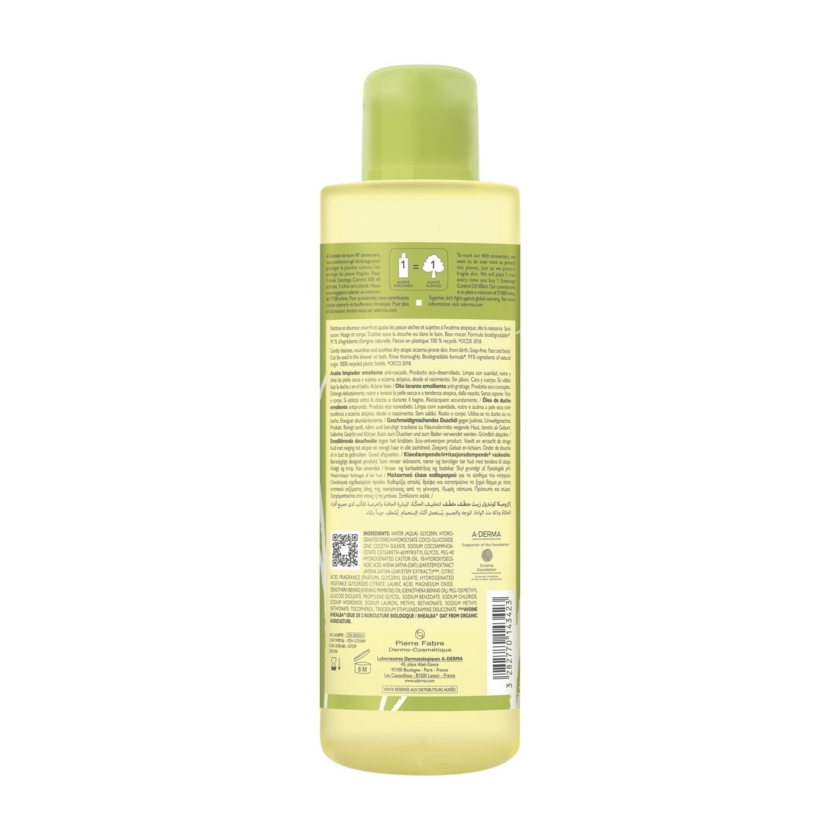 Óleo de Duche Exomega Aderma 2