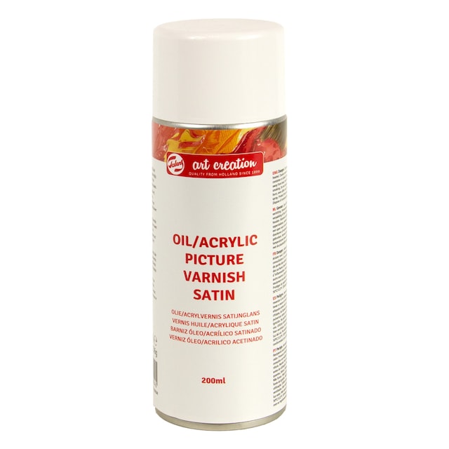 Imagem 0 de Frasco de Spray de Verniz para Óleo e Acrílico Acetinado de 200 ml - Multicolor