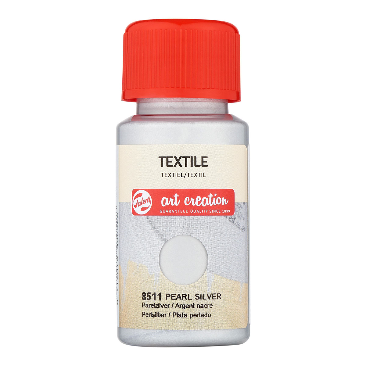 Frasco de Tinta Têxtil de 50 ml - Prateado Pérola Prata-1
