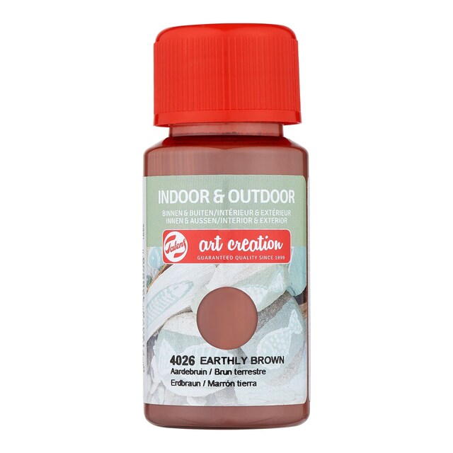 Imagen 0 de Bote de Pintura para Interior y Exterior de 50 ml Art Creation Marrón Tierra