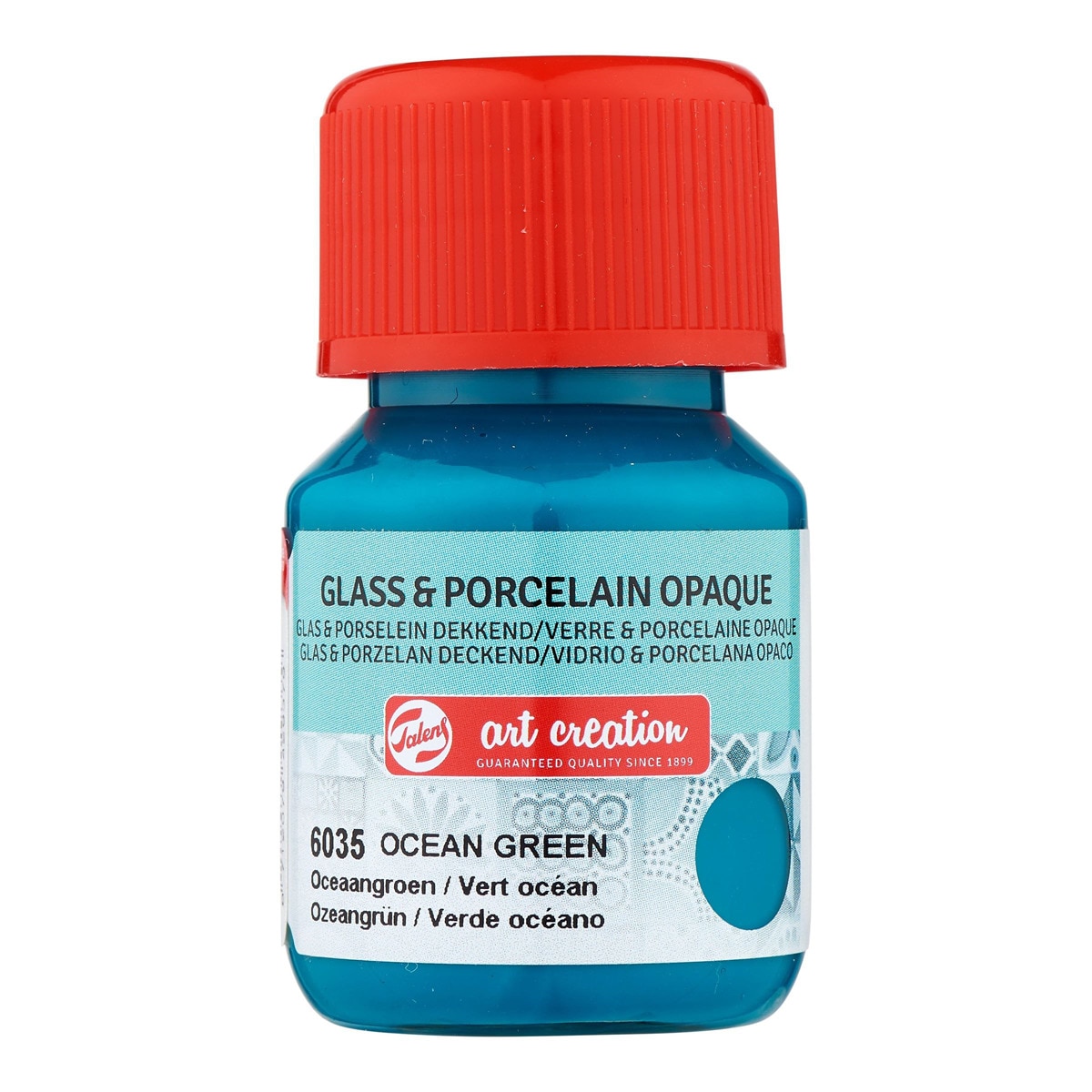 Frasco de Tinta Opaca para Vidro e Porcelana, 30 ml - Verde Oceano Verde-1