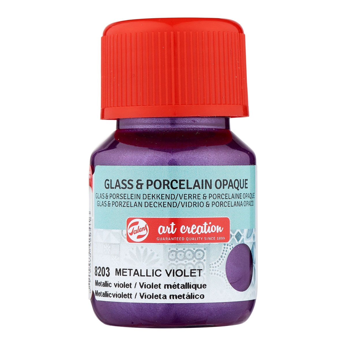 Bote de Pintura Opaca para Vidrio y Porcelana de 30 ml Art Creation Violeta Metálico Violeta-1
