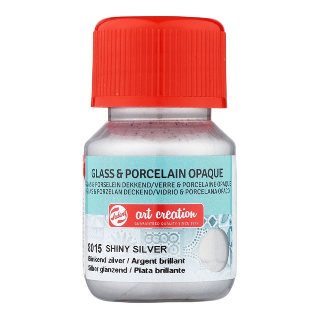 Imagem 0 de Frasco de Tinta Opaca para Vidro e Porcelana de 30 ml - Prateado Brilhante