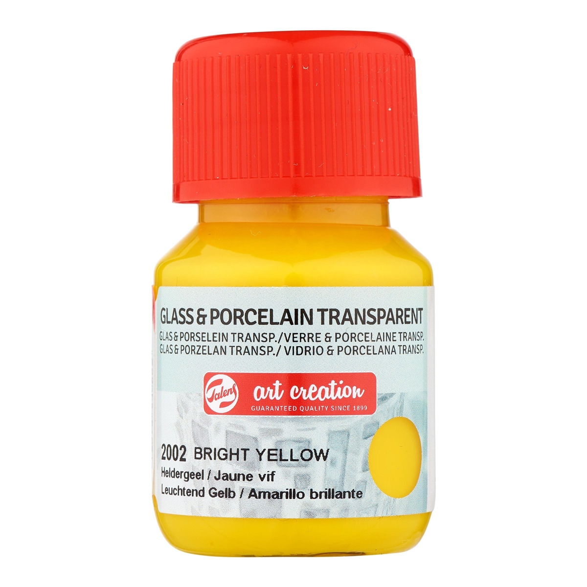 Bote de Pintura Transparente para Vidrio y Porcelana de 30 ml Art Creation Amarillo Brillante Amarillo-1