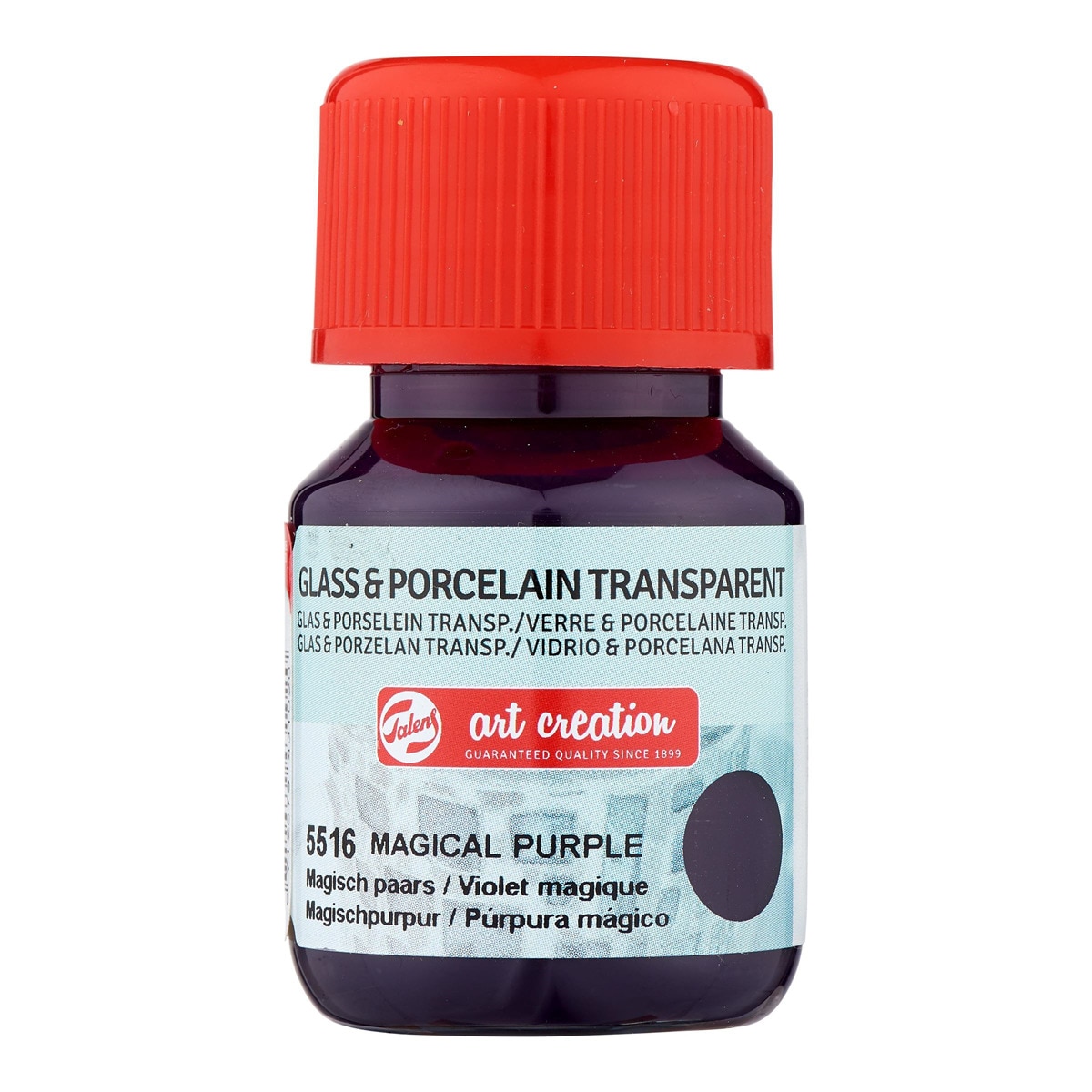 Bote de Pintura Transparente para Vidrio y Porcelana de 30 ml Art Creation Púrpura Mágico Púrpura-1