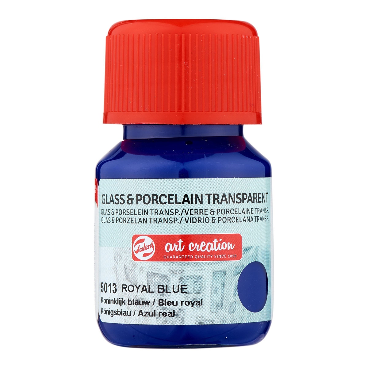 Frasco de Tinta Transparente para Vidro e Porcelana 30 ml - Azul-Real Azul Real-1