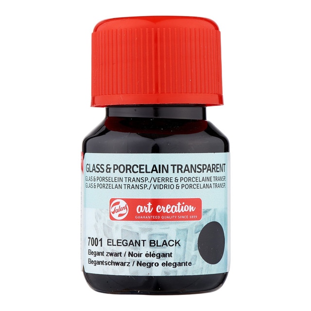 Imagem 0 de Frasco de Tinta Transparente para Vidro e Porcelana de 30 ml - Preto Elegante