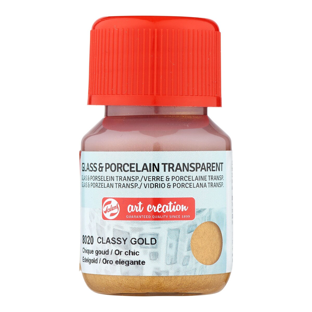 Frasco de Tinta Transparente para Vidro e Porcelana, 30 ml - Dourado Elegante Ouro-1