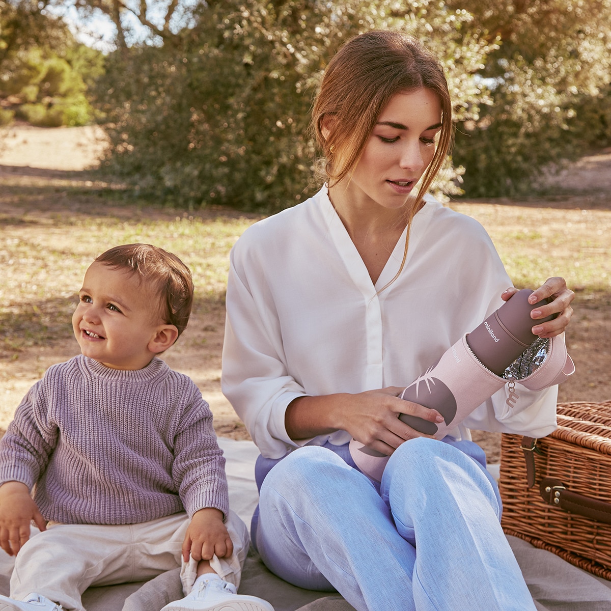 Funda termos líquidos Miniland colección Terra Rosa claro-3