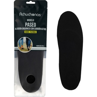plantillas Paseo algodón orgánico con carbón activo suave - flexible talla 36/37/38 bolsa 1 unidad - Achuchonas