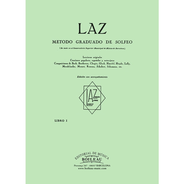 Imagen 0 de Laz con acompañamiento - libro i: Método graduado de solfeo