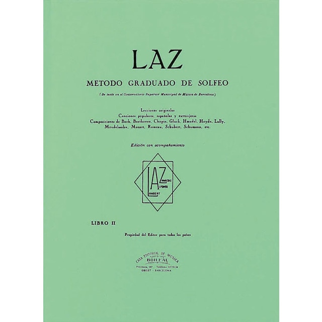 Imagen 0 de Laz con acompañamiento - libro ii: Método graduado de solfeo