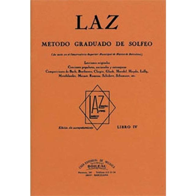 Imagem 0 de Laz - libro iv: Método graduado de solfeo