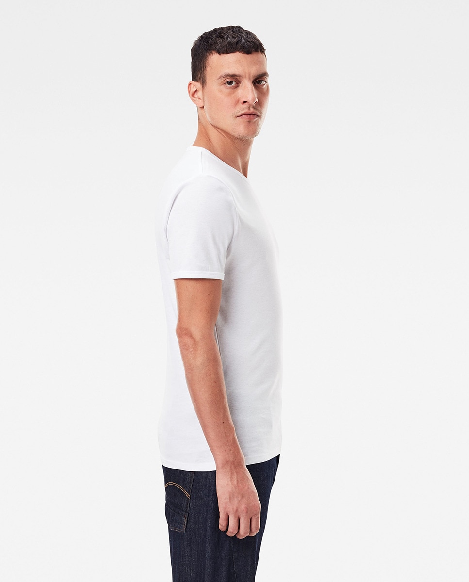 Pack de 2 T-shirts Básicas com Decote Redondo Branco-4