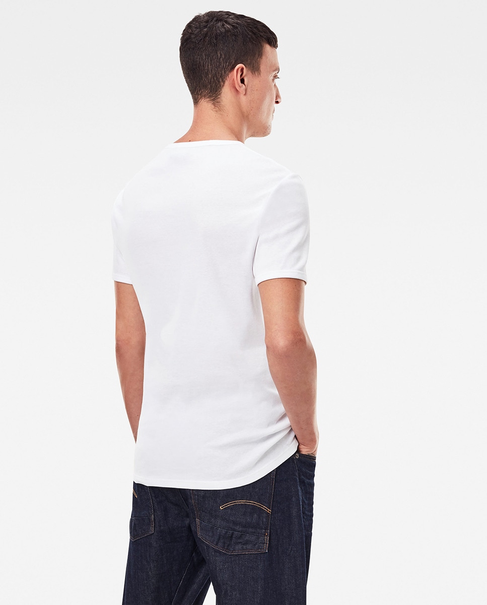 Pack de 2 T-shirts Básicas com Decote Redondo Branco-2