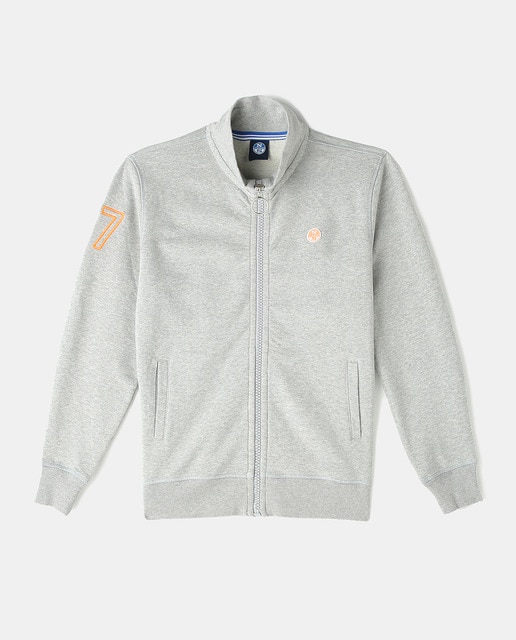 Imagen 0 de Chaqueta deportiva de hombre gris con cremallera