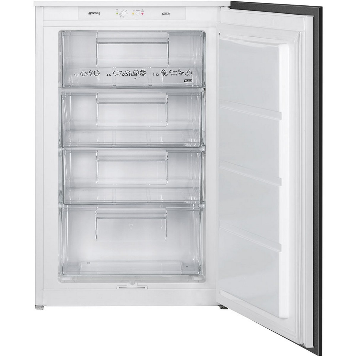 Imagem 0 de Arca Mini Congeladora Vertical Encastrável Smeg Universal S4F094E Estático, Dobradiças à Direita, de 87,3 cm - Branco