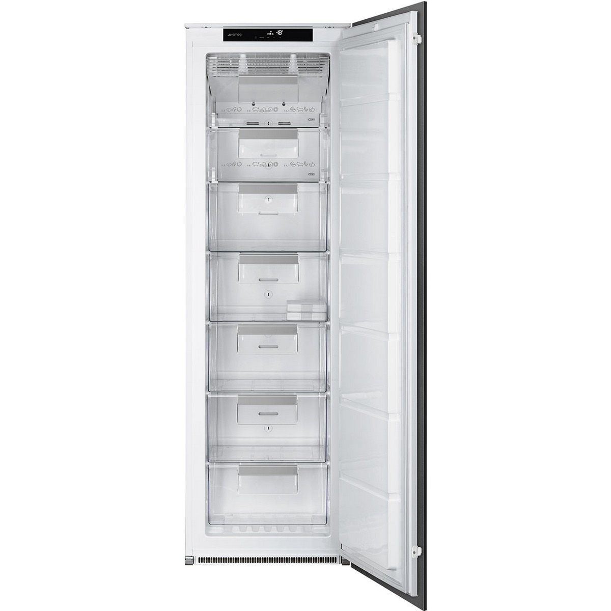 Imagem 0 de Arca Congeladora Vertical Encastrável Smeg Universal S8F174NE No Frost com Dobradiças à Direita e de 177,2 cm - Branco