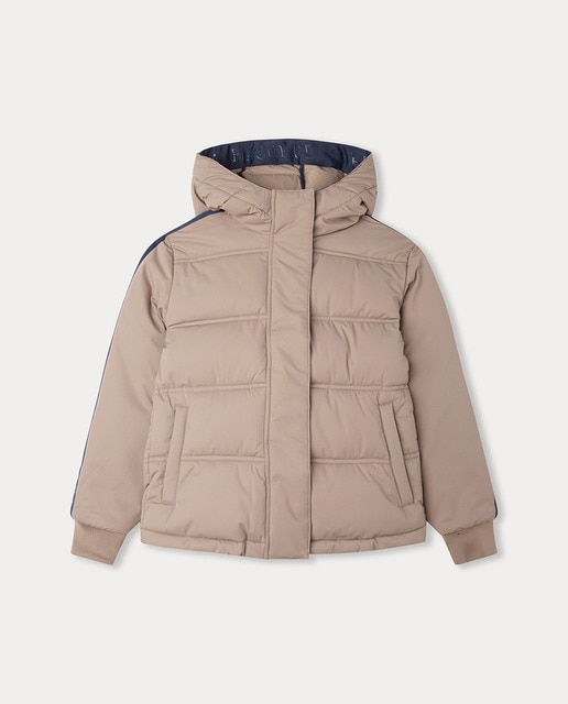 Imagen 0 de Parka de niño acolchado con capucha y logo tape