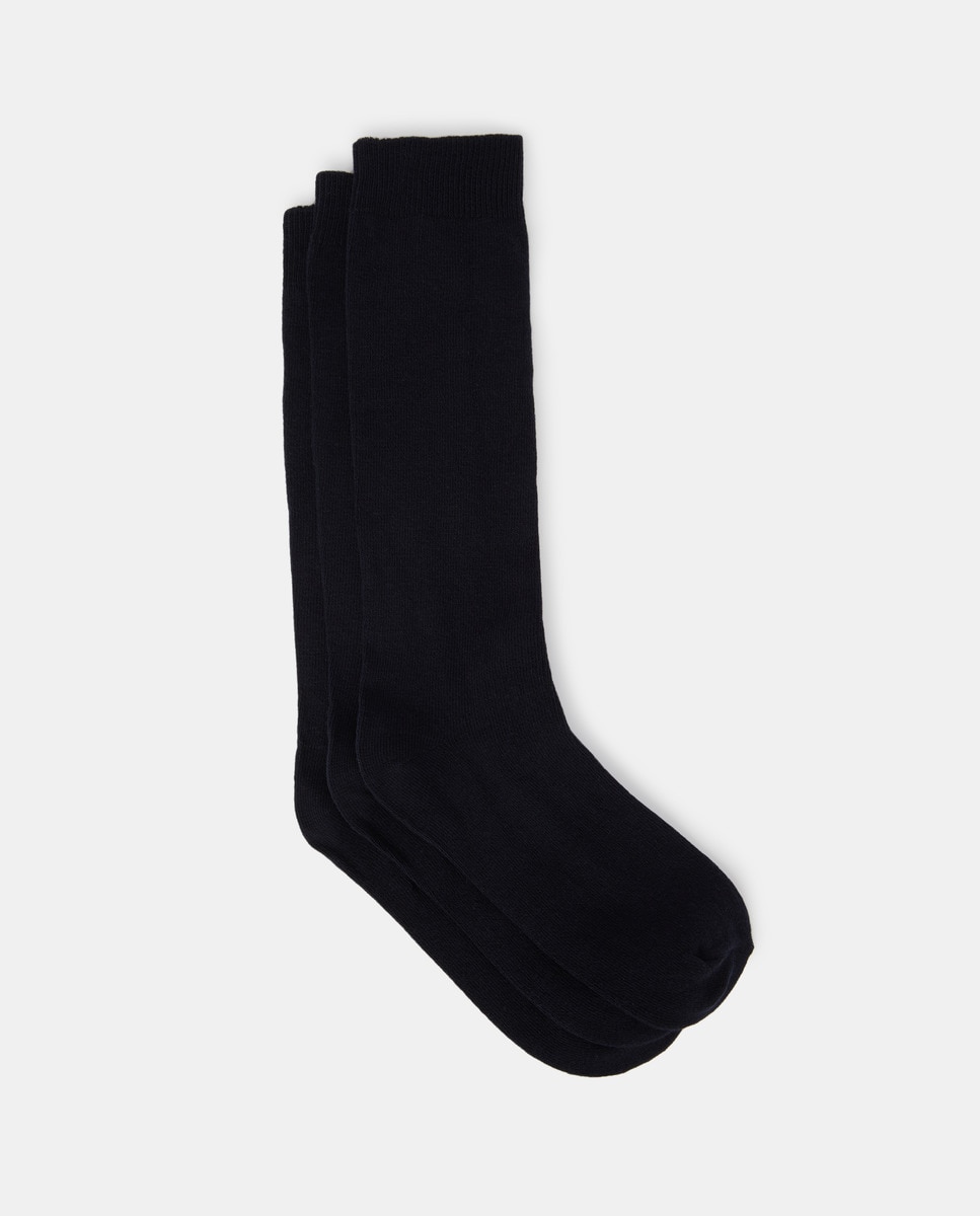 Pack de 3 medias infantiles  lisas Azul marino-1