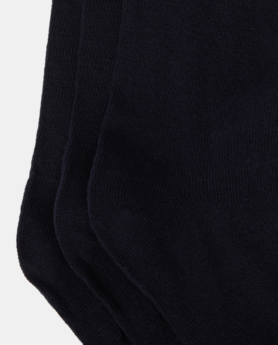 Pack de 3 medias infantiles  lisas Azul marino-2