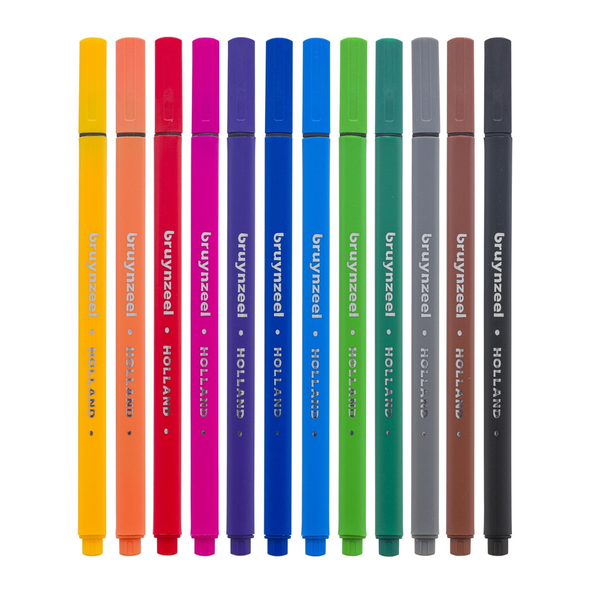 Pack de 12 Rotuladores Punta Fina de Varios Colores Bruynzeel Multicolor Multicolor-2